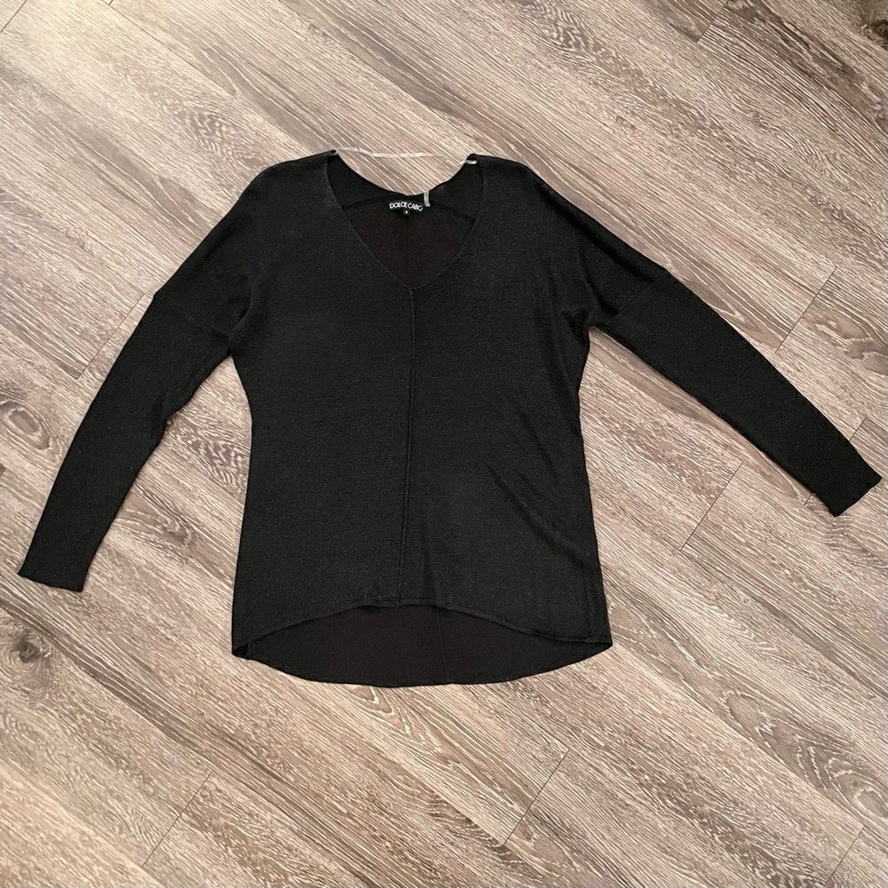 Dolce Cabo Metallic Lurex Knit Blouse